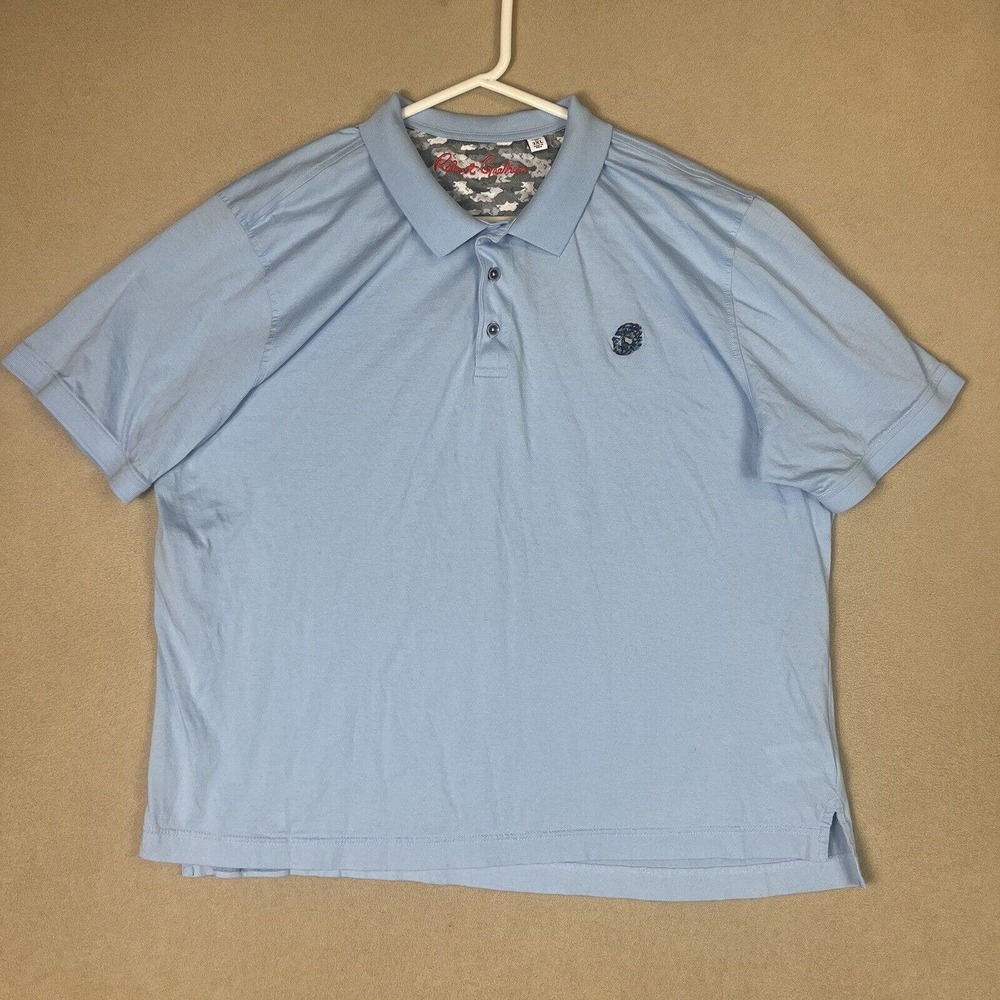 Robert Graham Polo Shirt Men XXXL Blue Golfing Rugby Short Sleeve Adult